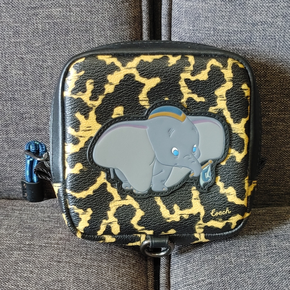 Coach x Disney Hybrid Pouch with Animal Print and Dumbo